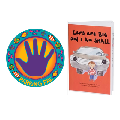 Fish Parking Pal magnet with Cars are Big and I am Small book combo pack
