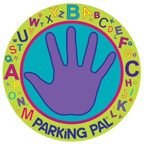 Alphabet parking pal palm car parking lot safety magnet for kids