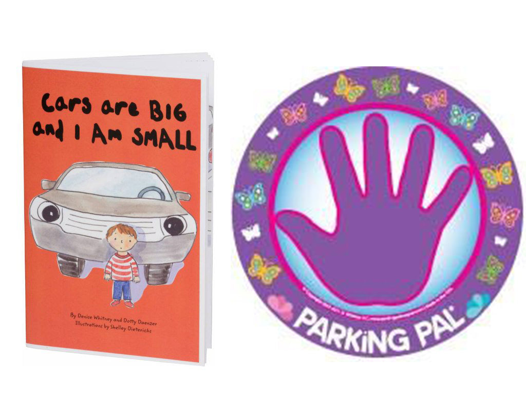 Butterfly parking pal hand print car magnet with toddler safety around cars book