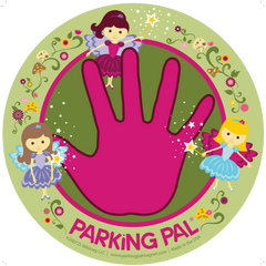 Fairy pink hand print removable car magnet toddler safety around vehicles in parking lots